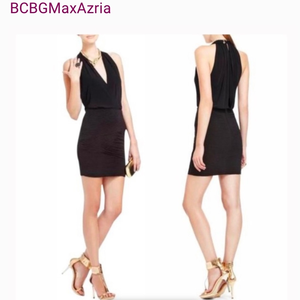 BCBGMAXAZRIA Black Cocktail Dress - Size Large New with Tags